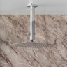 Ducha Chuveiro Inox Slim 20x20 Luxo Quadrado Suporte Teto Banheiro Piscina Banheira Area Externa - 2