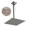 Ducha Chuveiro Inox Slim 20x20 Luxo Quadrado Suporte Teto Banheiro Piscina Banheira Area Externa - 1