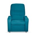 Ver imagem 2 de Poltrona Papai Confortável Suede Azul Claro Sistema Encosto Reclinável e Inclinável Mecanismo Manual