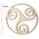 Ver imagem 2 de Mandala Celta Triskle - Mdf - Cru - Riqueza Prosperidade - 10cm
