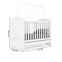 Ver imagem 4 de Dormitório Infantil Bala de Menta com Guarda Roupa Cômoda Berço 3 em 1 MDF e MDP Branco Móveis