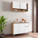 Ver imagem 2 de Kit de Cozinha Balcão e Armário Aereo Vanessa Ajl Móveis:amêndoa Branco