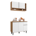 Ver imagem 1 de Kit de Cozinha Balcão e Armário Aereo Vanessa Ajl Móveis:amêndoa Branco