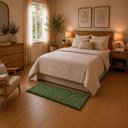 Ver imagem 2 de Tapete para Quarto Milano Soft 0.50x1.00 Antiderrapante:Verde Musgo