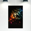 Ver imagem 1 de Quadro Decorativo Tela Canvas Abstratro Ref:qbab14 Lojall 90 X 60 Cm Borda Infinita