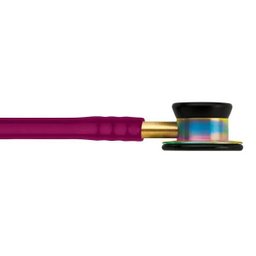 Estetoscópio 3m Littmann Classic Ii Neonatal 2157 Framboesa com Rainbow e Conector Dourado - 4