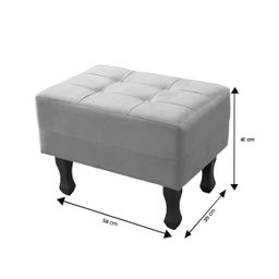 Puff Baqueta Bella Suede Confortavel Decorativa Para Sala Quarto:Vermelho Marsala - 2