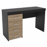 Mesa para Computador Malta 4 Gavetas Preto/Castanho - Politorno - 2