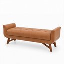 Ver imagem 5 de Puff Recamier 140cm Andros Courino Caramelo - Sallar Home