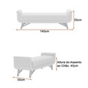 Ver imagem 4 de Puff Recamier 140cm Andros Courino Caramelo - Sallar Home