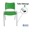 Kit 11 Cadeiras Iso Escritório Comércio Verde Base Branca - 2
