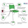 Kit 11 Cadeiras Iso Escritório Comércio Verde Base Branca - 7