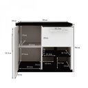 Ver imagem 3 de Gabinete para Banheiro 1 Porta 1 Gaveta 70cm Veneza Branco/Preto