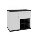 Ver imagem 2 de Gabinete para Banheiro 1 Porta 1 Gaveta 70cm Veneza Branco/Preto