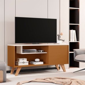 Rack para Sala Tv Bancada Aparador Heitor Ypê Off White