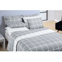 Ver imagem 2 de cobre leito king size matelado dupla face micropercal 200 fios estampado cinza