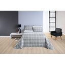 Ver imagem 3 de cobre leito king size matelado dupla face micropercal 200 fios estampado cinza