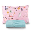 Ver imagem 1 de Jogo de Cama Lençol Lutti Solteiro Infantil 200 Fios Estampado 2 Peças Raposa Foxy Rosa - 100% Polié