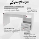 Ver imagem 5 de Escrivaninha e Estante para Escritorio Me4174 Me4150 Branco Tecno Mobili