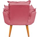 Ver imagem 2 de Kit 3 Poltronas Decorativa Alice Pé Trapézio 30cm Castanho - Suede