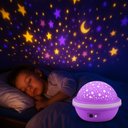 Ver imagem 5 de Luminária Projetor de Teto Estrelado Lua para Quarto Infantil Adulto Globo Giratório Decorativo