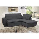 Ver imagem 1 de Sofá Istambul 2.60x2.10m Retrátil e Reclinável com Chaise - Chumbo