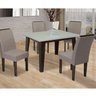Conjunto Sala de Jantar Mesa Retangular Viena com 4 Cadeiras Recife Móveis São Carlos - 1