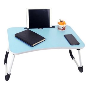 Mesinha Portátil P/ Notebook Dobrável de Cama com Porta Copo:azul