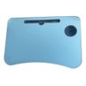 Mesinha Portátil P/ Notebook Dobrável de Cama com Porta Copo:azul - 3