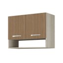Ver imagem 5 de Armário Multiuso Aéreo Modulado 2 Portas 80 cm Montado – Amadeirado Cinza/Marrom