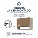 Ver imagem 7 de Armário Multiuso Aéreo Modulado 2 Portas 80 cm Montado – Amadeirado Cinza/Marrom