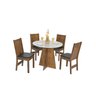 Conjunto Sala de Jantar Mesa Redonda Elane com 4 Cadeiras Elane Móveis São Carlos - 6