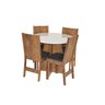Conjunto Sala de Jantar Mesa Redonda Elane com 4 Cadeiras Elane Móveis São Carlos - 5