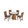 Conjunto Sala de Jantar Mesa Redonda Elane com 4 Cadeiras Elane Móveis São Carlos - 2