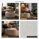Ver imagem 3 de Puff Mezza Central Redondo Decorativo para Sala Orgânico Confortável e Reforçado Bouclé