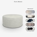 Ver imagem 4 de Puff Mezza Central Redondo Decorativo para Sala Orgânico Confortável e Reforçado Bouclé
