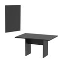 Ver imagem 3 de Conjunto Mesa de Escritório Reunião 136cm com Painel para Tv Multimóveis Cr25338 Preto
