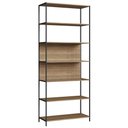 Ver imagem 2 de Estante para Escritório Home Office Industrial Idea A03 Nogal Sevilha Preto - Lyam Decor