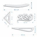 Ver imagem 1 de Kit Réguas Corte Costura Modelagem Acrílico Costura Sn Fenix Snacr