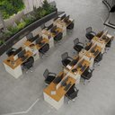 Ver imagem 1 de Estação de Trabalho 16 Lugares Office Noruega 16 Mesas 12 Armários 2 Aparador - Via Nossa - Off