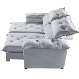 Sofá Istambul Retrátil e Reclinável Caixa Zero 2,70m Pillow de 15cm - Movenzo Estofados