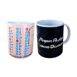 Kit Presente Especial 2 Canecas Acessibilidade em Braile Alfabeto e Frase - 1