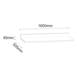 Tampo para Balcão de Cozinha 160cm Mdp Branco Avulso - 4