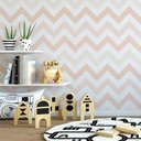 Ver imagem 2 de Papel de Parede Chevron Baby Tons de Salmão - 2,50x0,50m