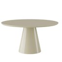 Ver imagem 1 de Mesa de Jantar Cone Redonda 110 Cm Laca Off White