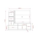 Ver mais imagens de Estante Home Theater Ripado para TV até 60 Polegadas 2 Portas 178,5x200cm Frizz Plus Yescasa Bege Fendi/Naturale