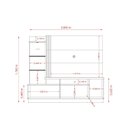 Ver mais imagens de Estante Home Theater Ripado para TV até 60 Polegadas 2 Portas 178,5x200cm Frizz Plus Yescasa Bege