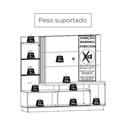 Estante para TV até 60 Polegadas 2 Portas Frizz Plus  - 5