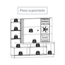 Ver imagem 5 de Estante Home Theater Ripado para TV até 60 Polegadas 2 Portas 178,5x200cm Frizz Plus Yescasa Bege Fendi/Naturale