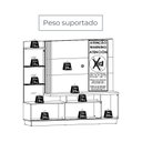 Ver imagem 5 de Estante Home Theater Ripado para TV até 60 Polegadas 2 Portas 178,5x200cm Frizz Plus Yescasa Bege